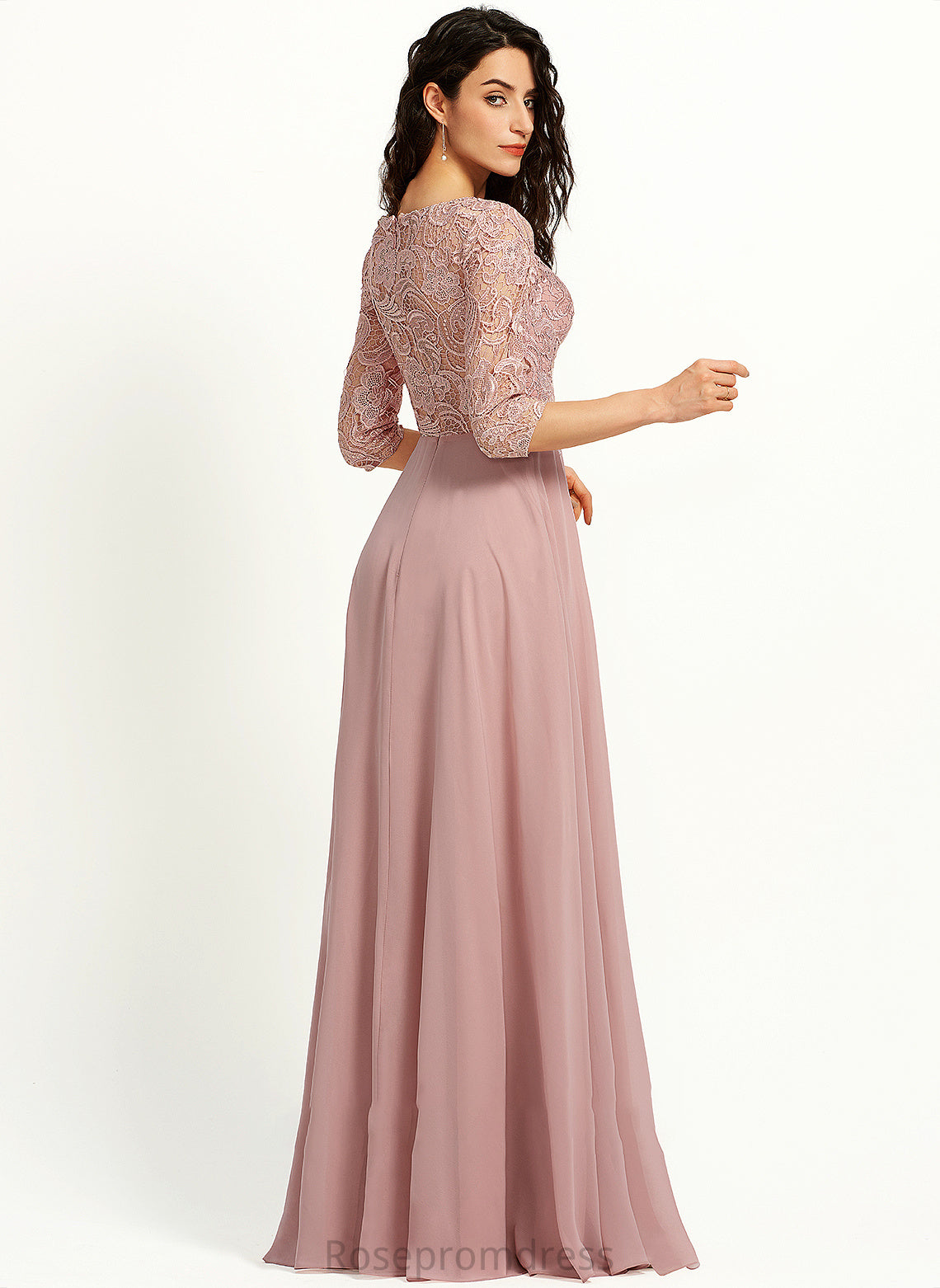 Neckline Silhouette ScoopNeck Embellishment A-Line Fabric SplitFront Floor-Length Length Guadalupe Floor Length Natural Waist Bridesmaid Dresses
