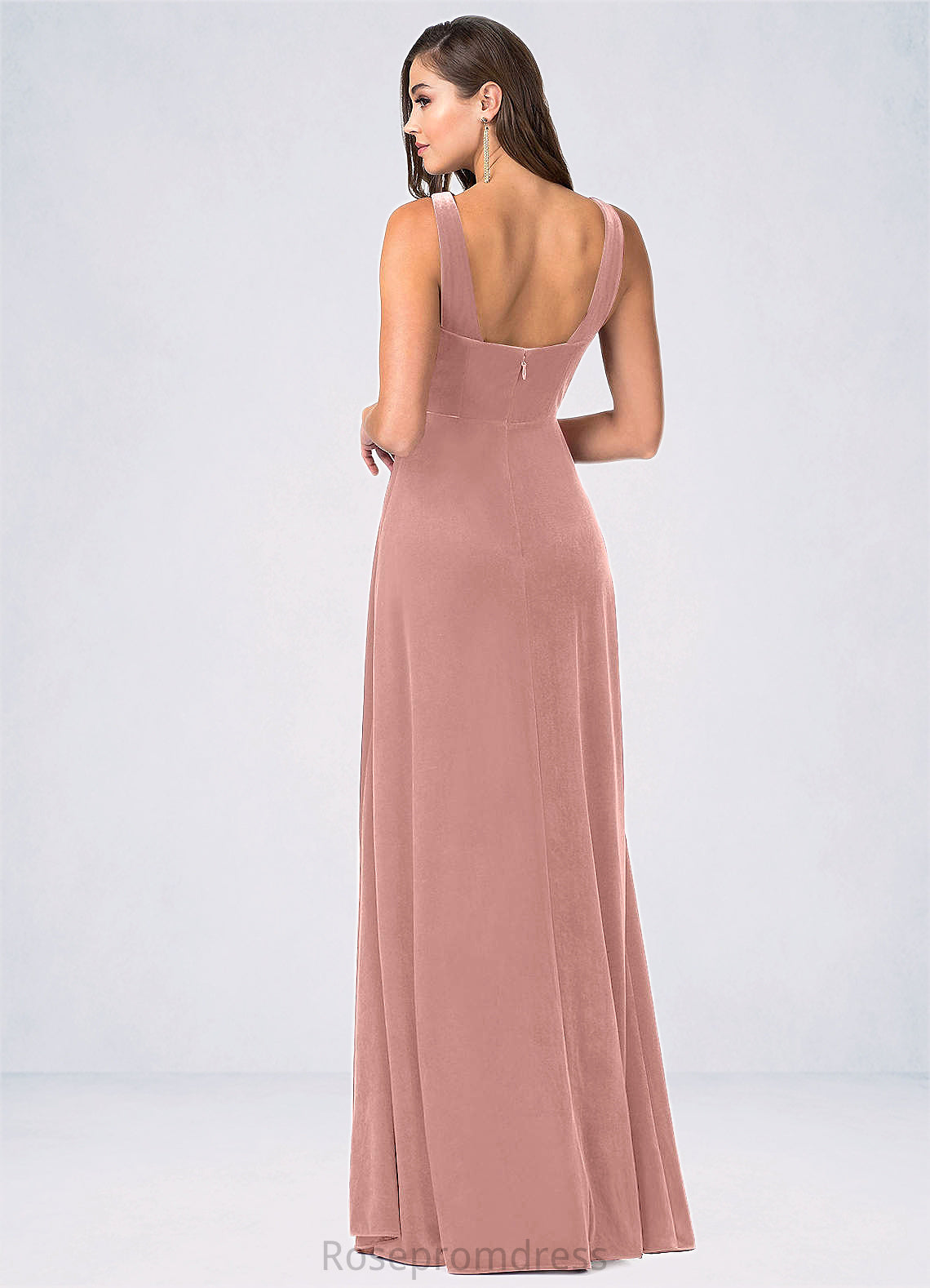 Nova A-Line Velvet Floor-Length Dress SRSP0019788