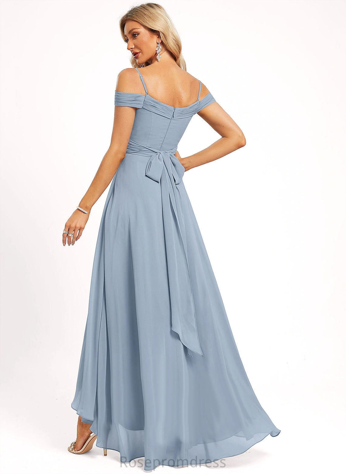 Sleeveless SpaghettiStraps Silhouette Straps&Sleeves Fabric FullyLined Length A-line Asymmetrical Riya Straps A-Line/Princess Bridesmaid Dresses