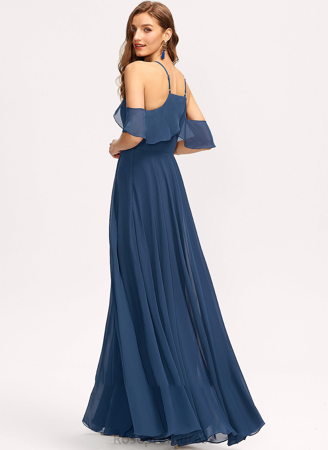 Length A-Line Straps Silhouette SquareNeckline Floor-Length Fabric Neckline Larissa Bridesmaid Dresses