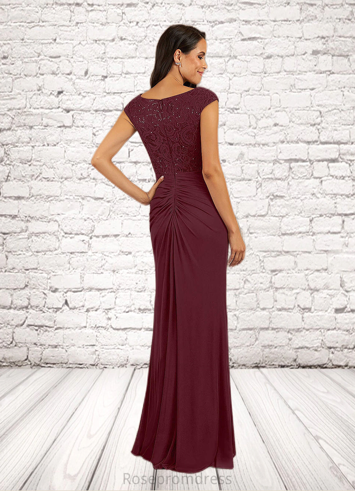 Sanaa Mermaid Sequins Mesh Floor-Length Dress SRSP0019939