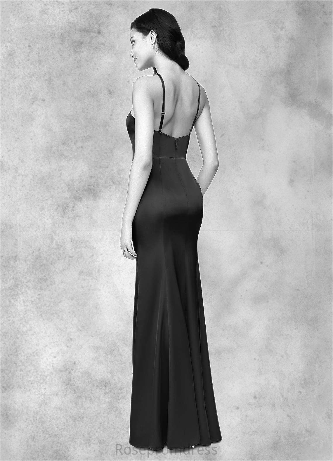 Rosalind Mermaid Stretch Satin Floor-Length Dress SRSP0019685