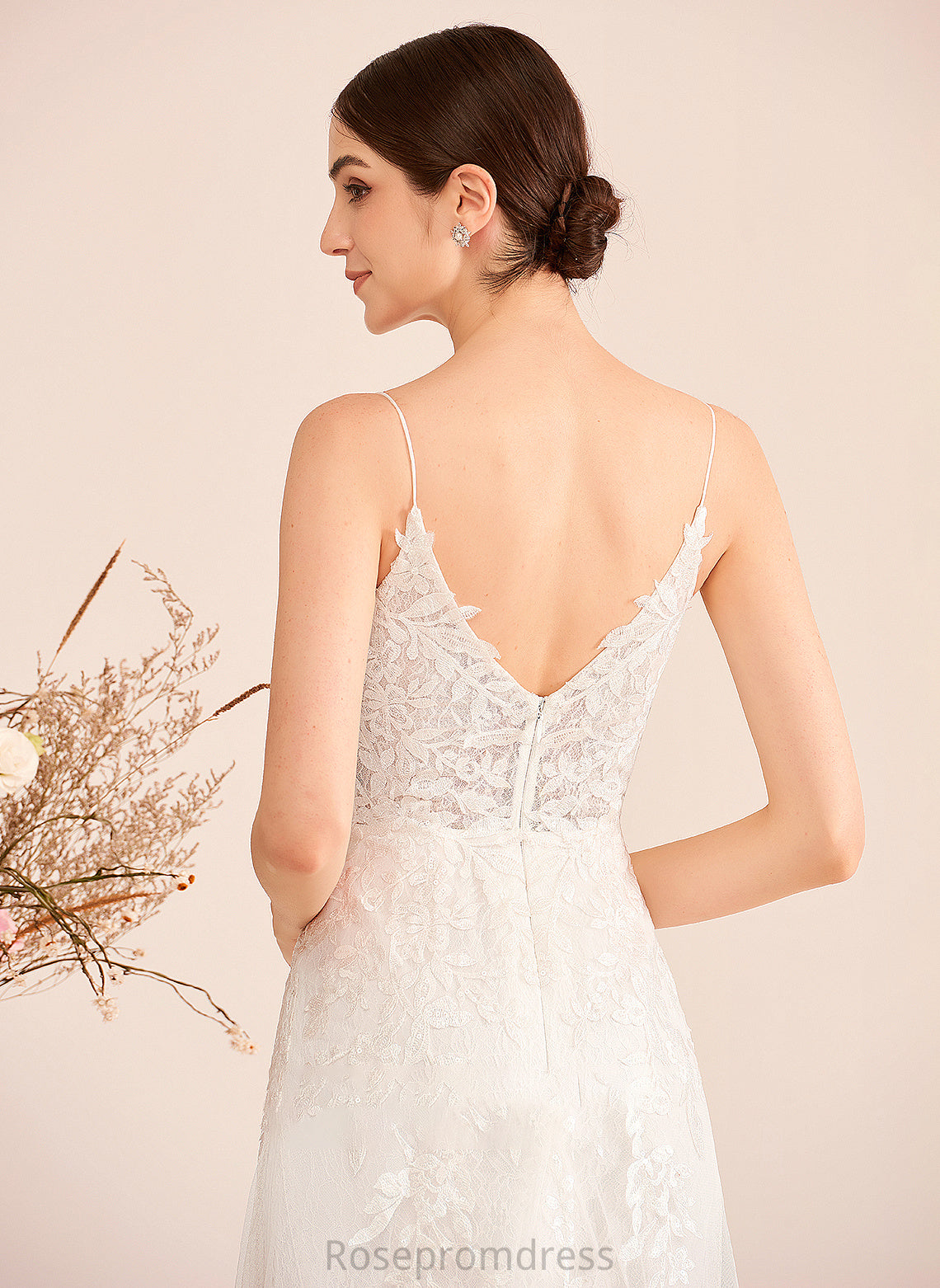 Sequins A-Line Train Wedding Dresses With Ashtyn Court V-neck Dress Wedding