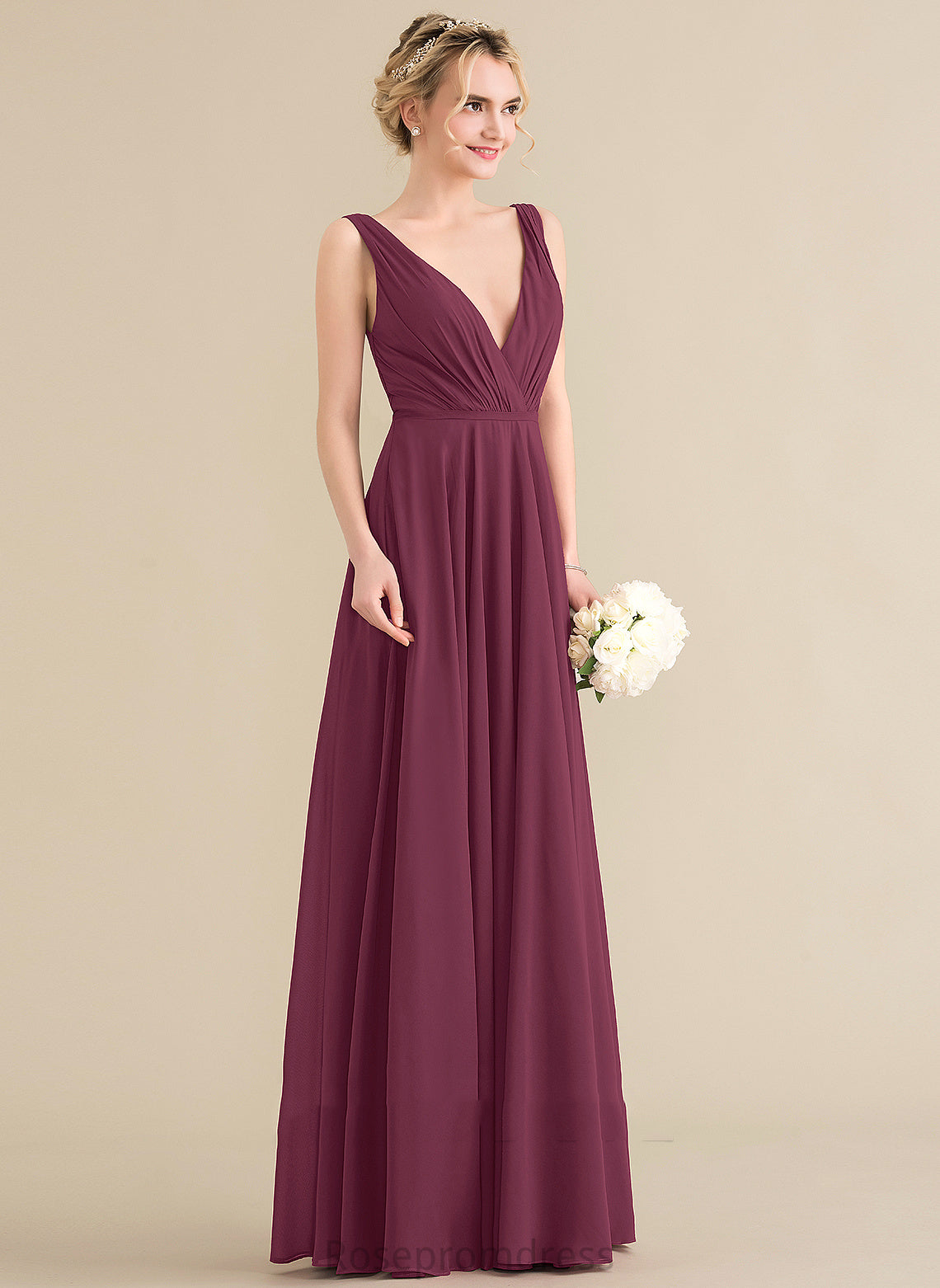 Fabric V-neck A-Line Length Floor-Length Neckline Embellishment Pleated Silhouette Dixie Off The Shoulder Floor Length Bridesmaid Dresses