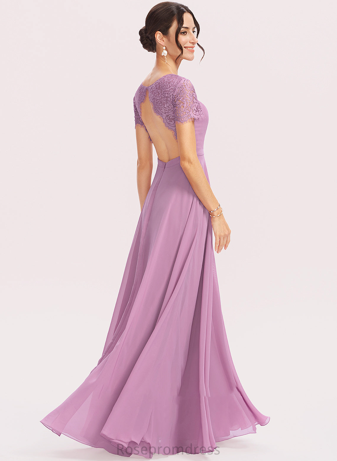 A-Line Straps Sweetheart Fabric Embellishment Neckline Silhouette Lace Baylee Natural Waist Sleeveless Floor Length Bridesmaid Dresses