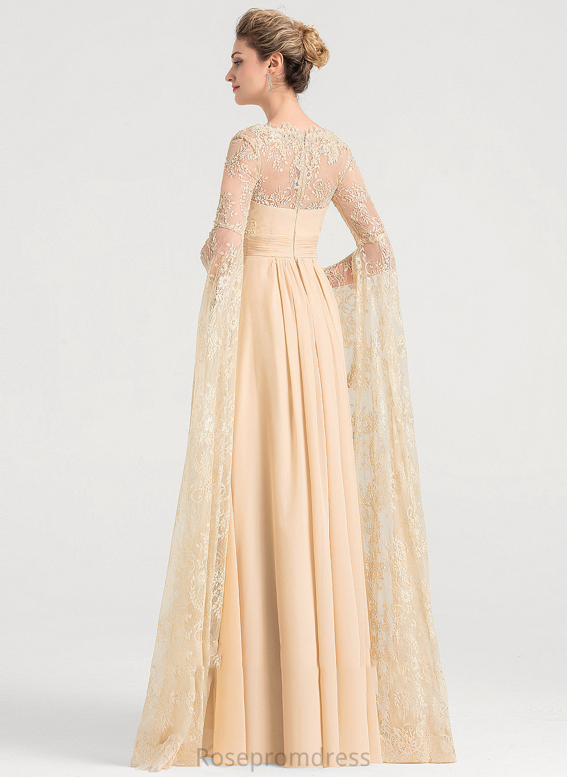 Neckline Wedding Ruffle With Floor-Length Wedding Dresses Square Chiffon Dress Nan A-Line Beading