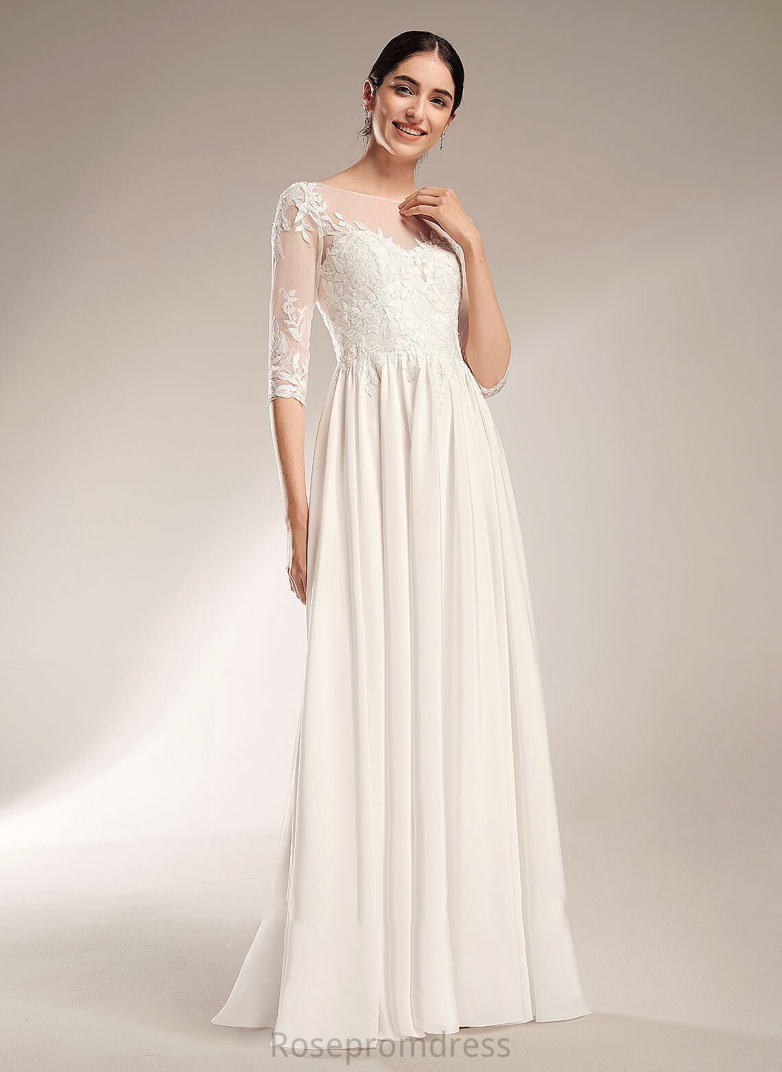 A-Line With Train Sequins Dress Chanel Wedding Dresses Illusion Sweep Wedding