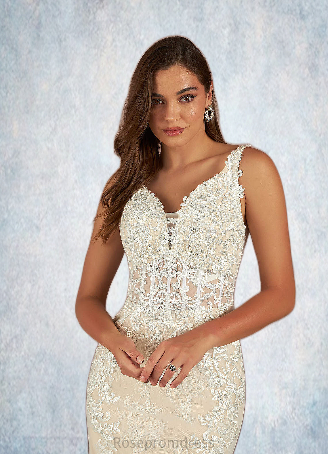 Riley Mermaid Lace Tulle Cathedral Train Dress SRSP0020074