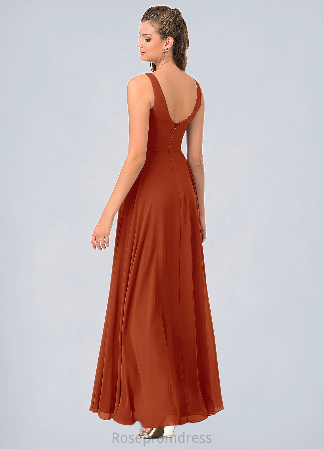 Anastasia A-Line Ruched Chiffon Floor-Length Dress SRSP0019734