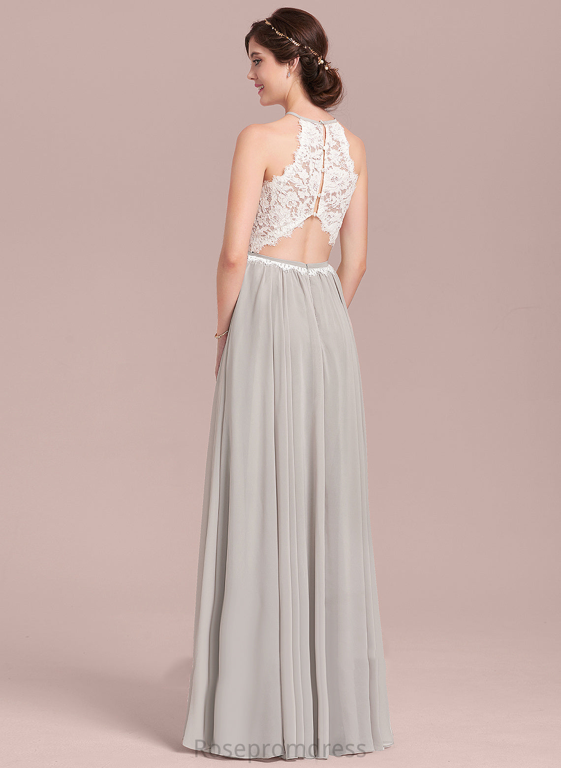 Neckline Length Floor-Length Scoop Straps&Sleeves Silhouette Fabric Lace A-line Haley Natural Waist A-Line/Princess Bridesmaid Dresses