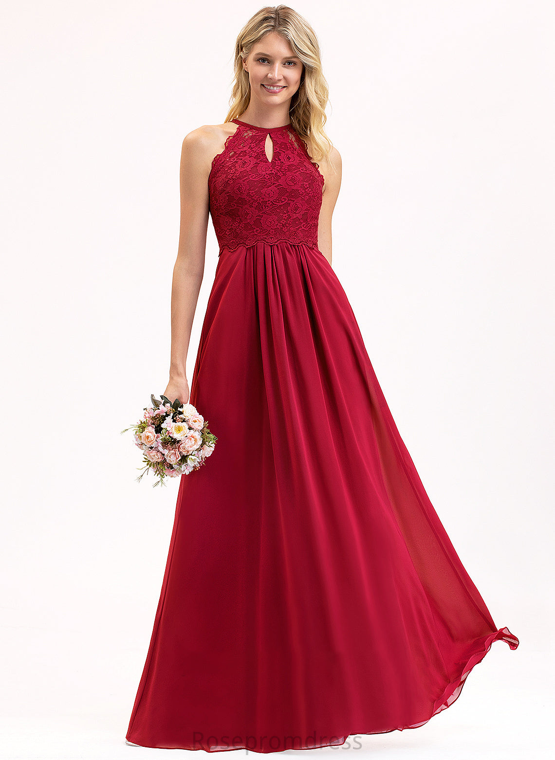 Lace Fabric Neckline Length Floor-Length Straps ScoopNeck Silhouette A-Line Madelyn Bridesmaid Dresses
