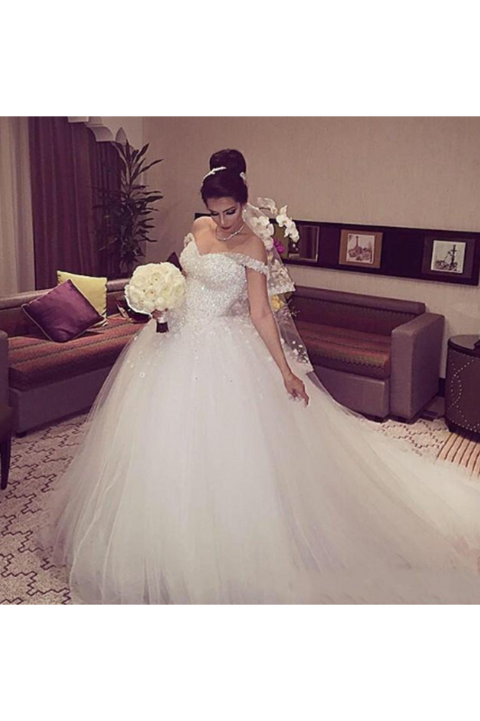 Charming Off The Shoulder Wedding Dresses Elegant SRSPBB4F72M