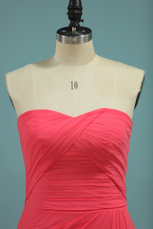 2024 Bridesmaid Dresses Sheath/Column V Neck Floor Length Chiffon