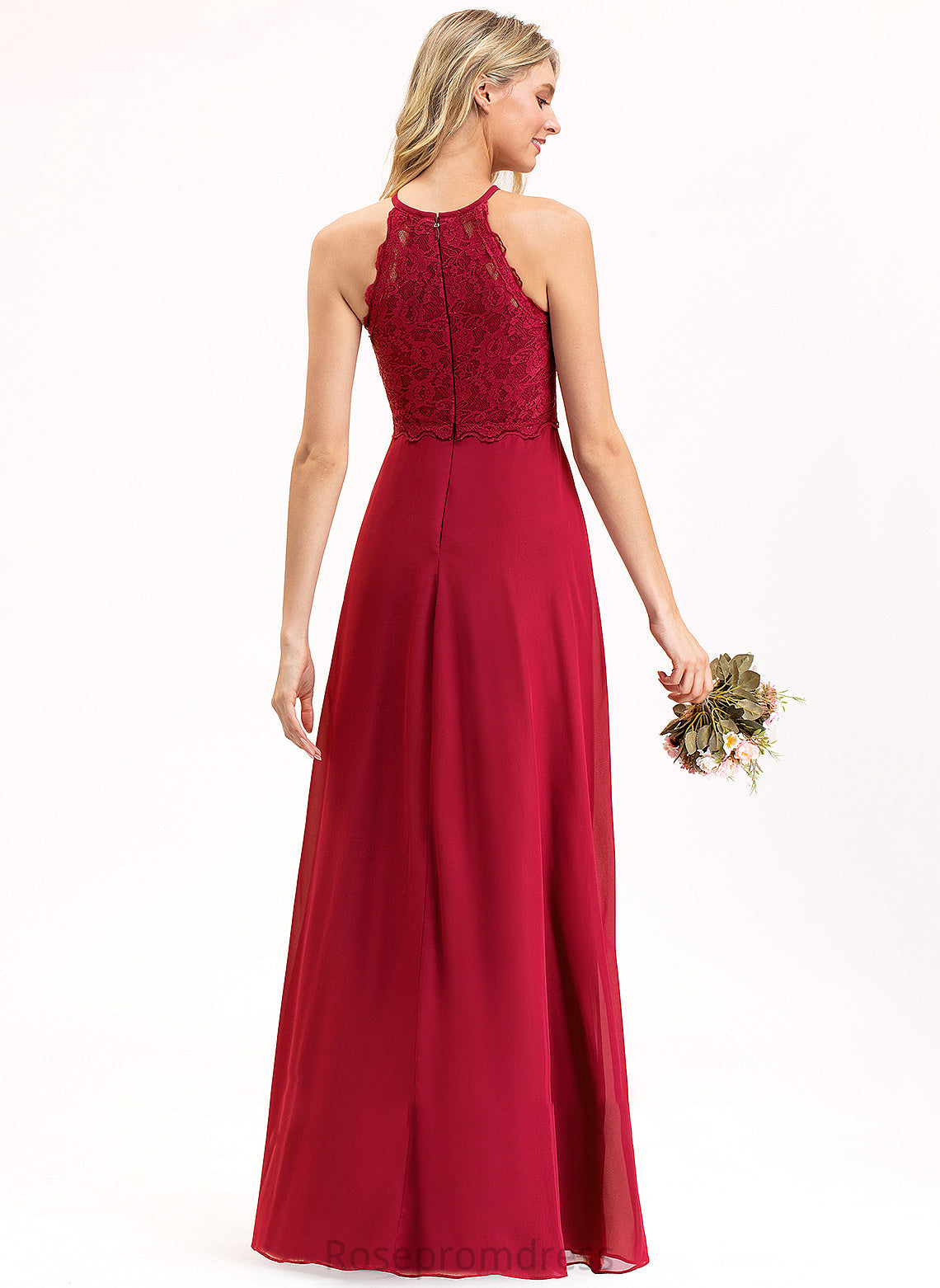 Lace Fabric Neckline Length Floor-Length Straps ScoopNeck Silhouette A-Line Madelyn Bridesmaid Dresses