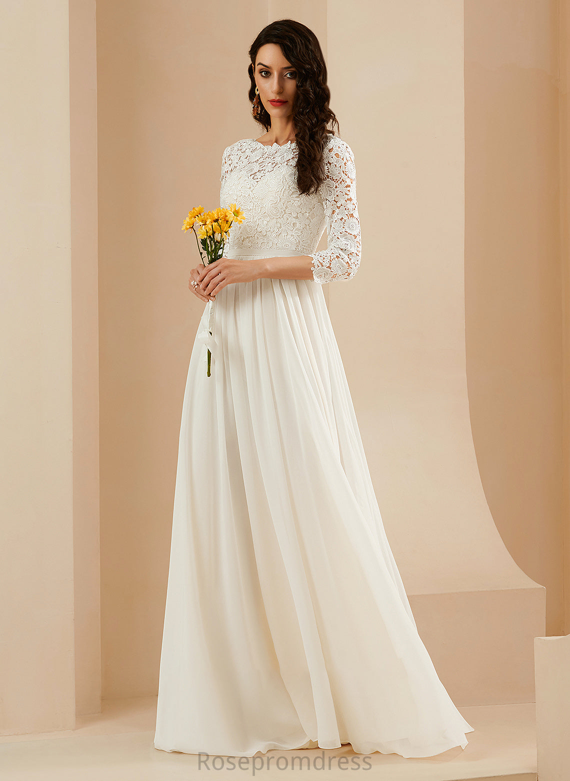 A-Line Lace Abbigail Dress Wedding Wedding Dresses With Train Sweep