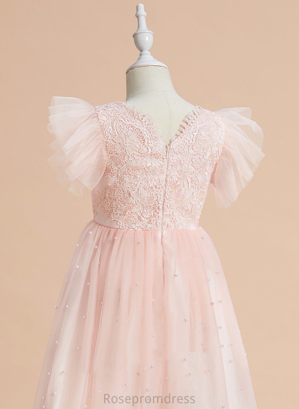 With Scoop Girl Sleeveless - Flower Girl Dresses Satin/Tulle Lace Dress Flower A-Line Knee-length London Neck