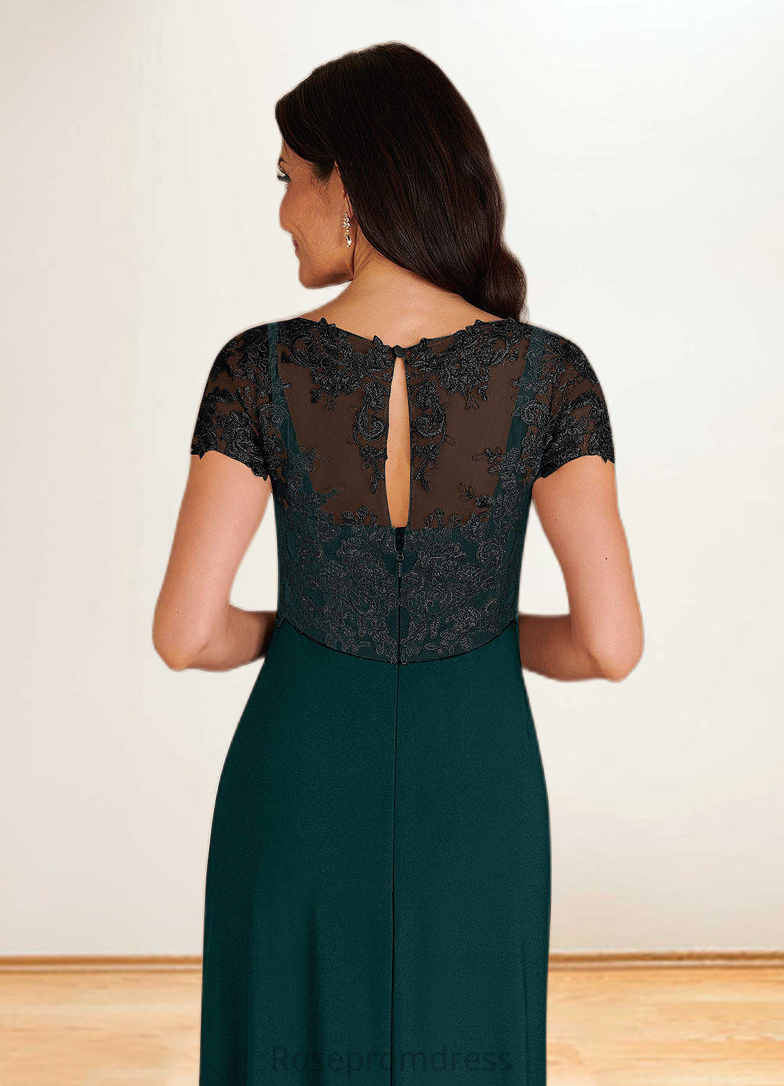 Madeline A-Line Lace Floor-Length Dress SRSP0019944