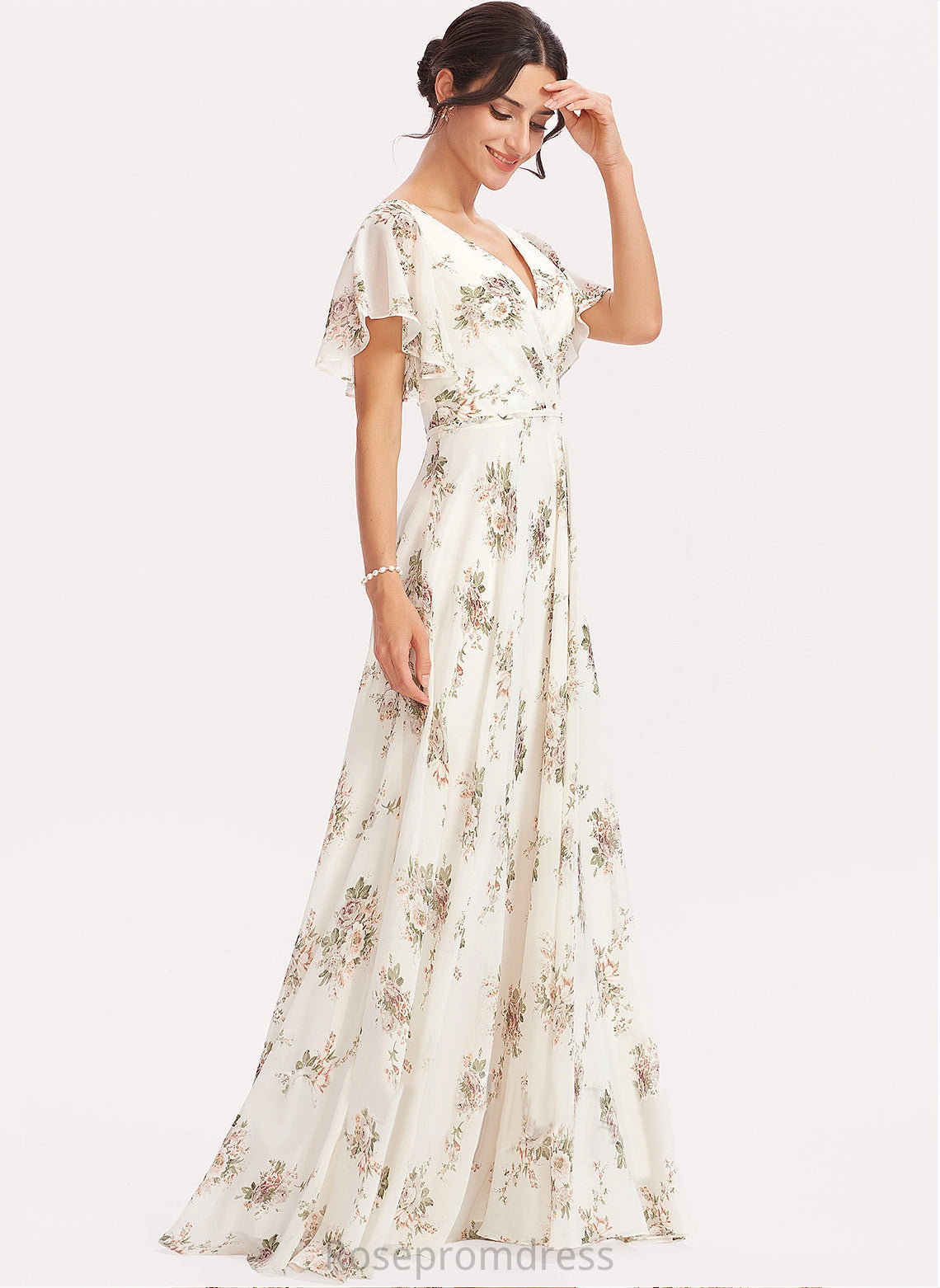 A-line V-Neck Neckline Fabric Length Silhouette Embellishment Floor-Length Kayden Bridesmaid Dresses