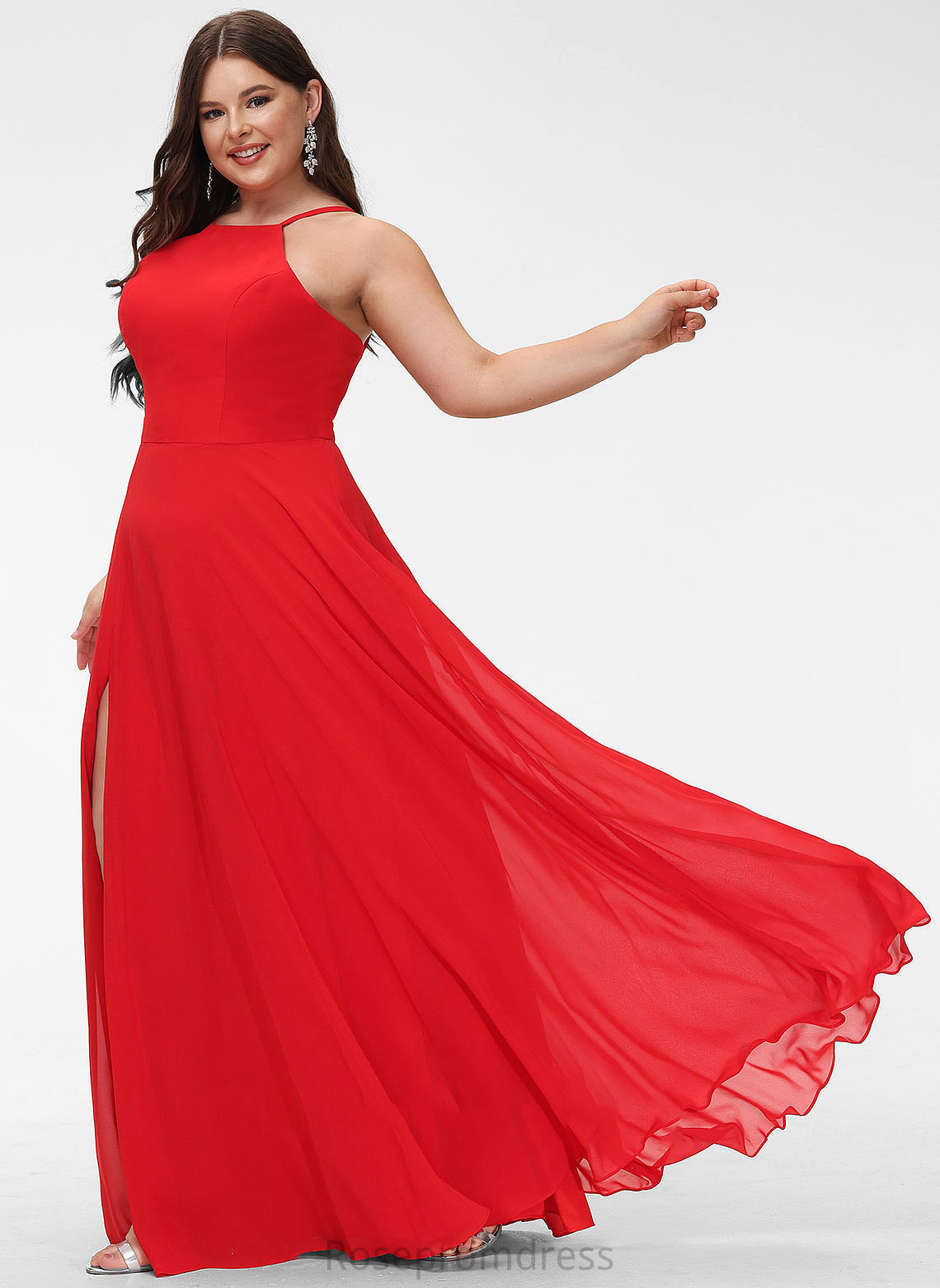 A-Line Silhouette Straps Neckline Fabric ScoopNeck Floor-Length Length Janiya Sheath/Column Floor Length Sleeveless Bridesmaid Dresses