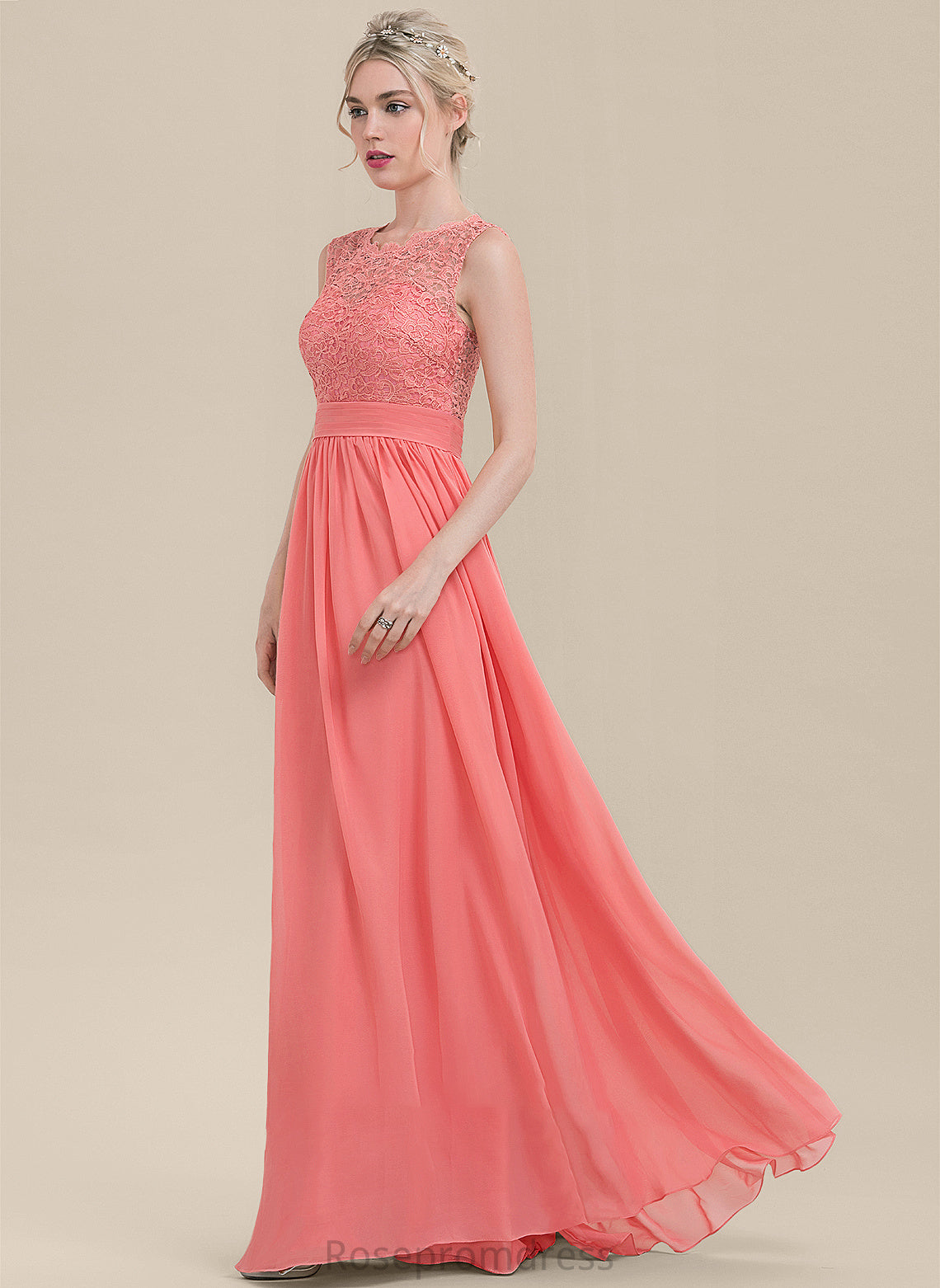 Fabric Silhouette A-Line ScoopNeck Neckline Embellishment Floor-Length Length Ruffle Alexia Scoop Sleeveless Bridesmaid Dresses