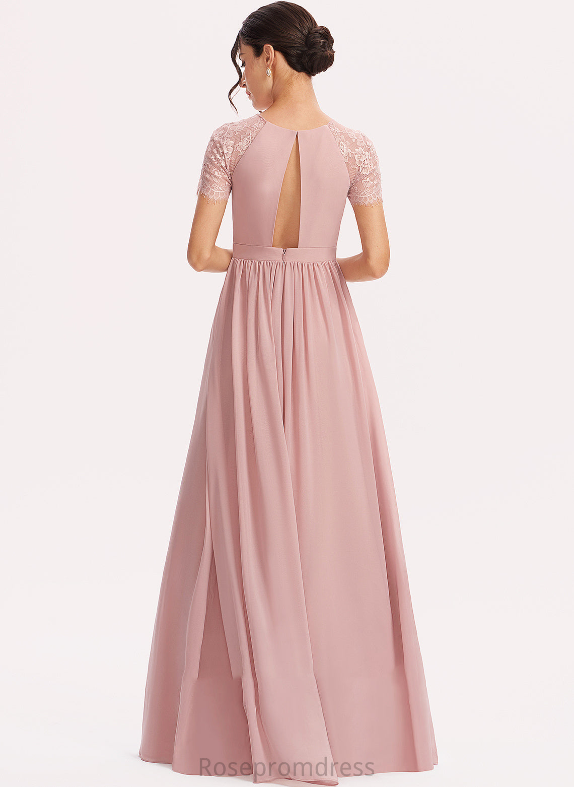 A-Line Embellishment Straps Fabric Lace Floor-Length Length Silhouette Camryn Sleeveless A-Line/Princess Floor Length Bridesmaid Dresses