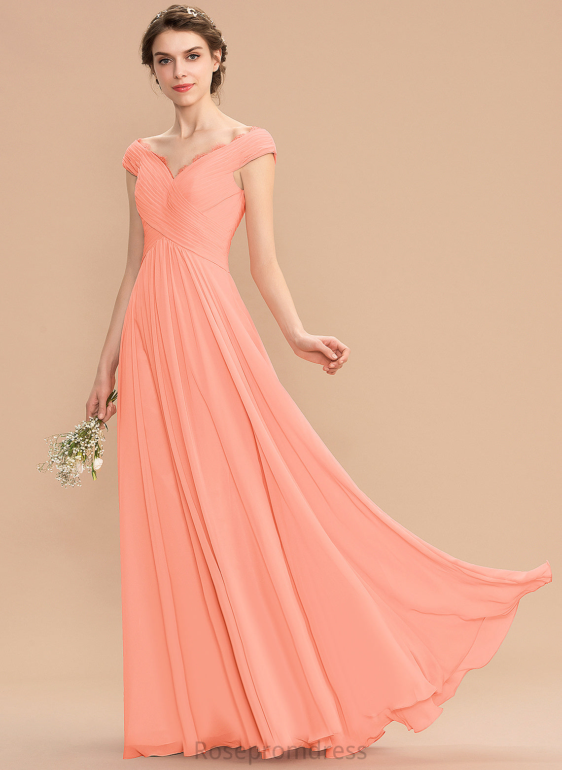 Neckline Length OfftheShoulder Silhouette A-line Floor-Length Fabric Straps&Sleeves Gia Floor Length Spaghetti Staps Sleeveless Bridesmaid Dresses