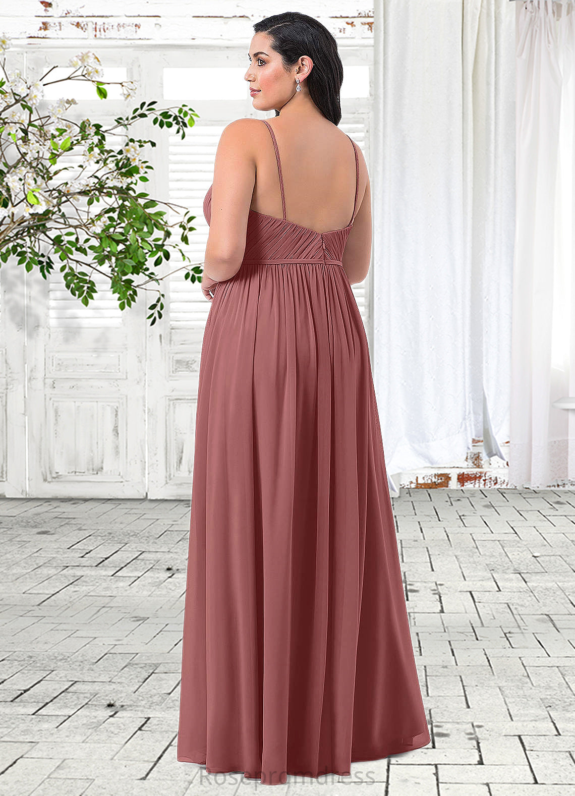 Ariana A-Line Sweetheart Neckline Chiffon Floor-Length Dress SRSP0019696