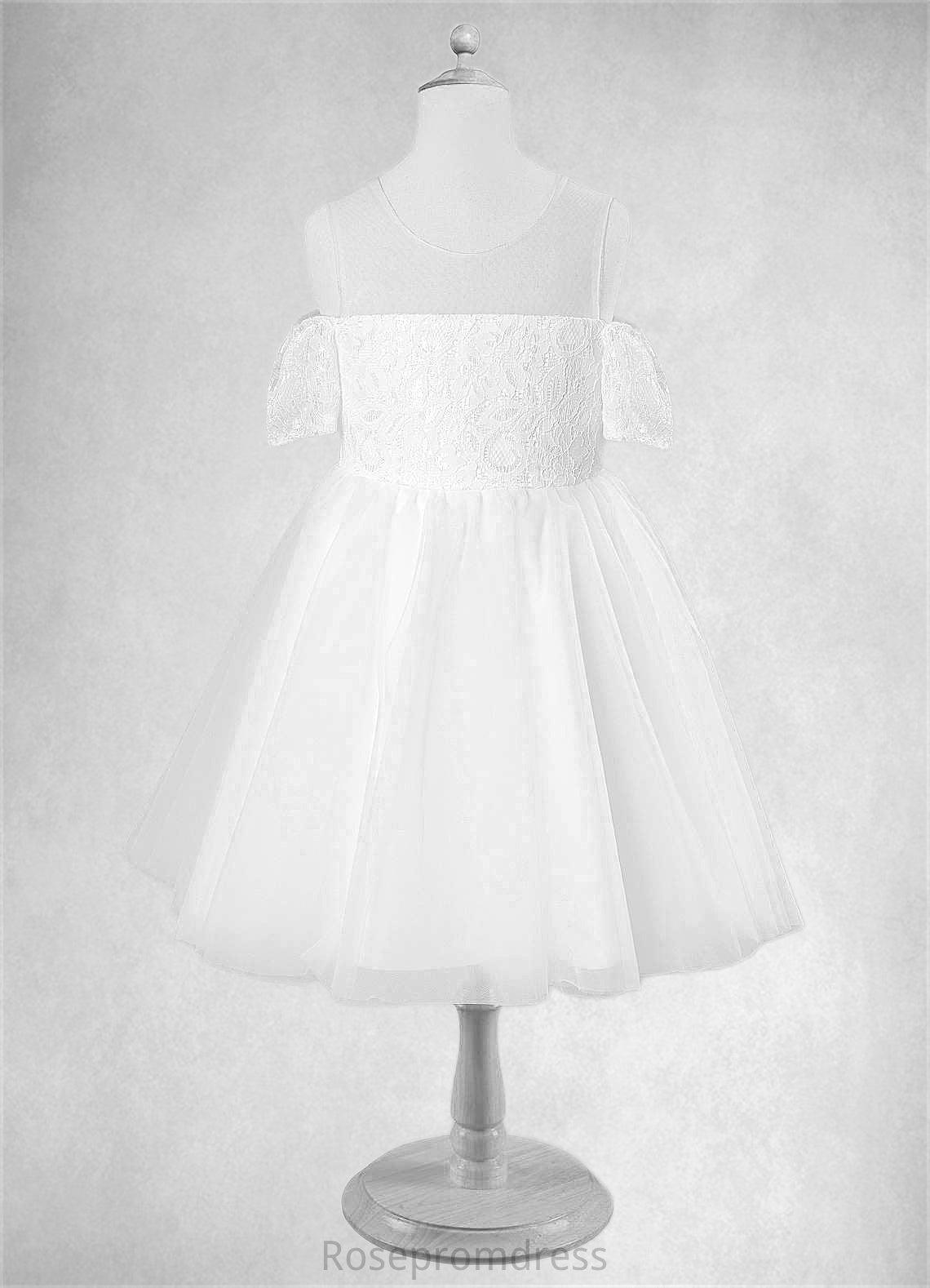 Lesley Ball-Gown Off the Shoulder Tulle Knee-Length Dress SRSP0020246