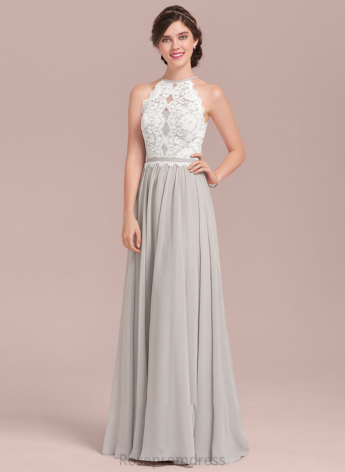 Lace Straps Fabric Floor-Length Neckline Length ScoopNeck Silhouette A-Line Allyson A-Line/Princess Natural Waist Bridesmaid Dresses