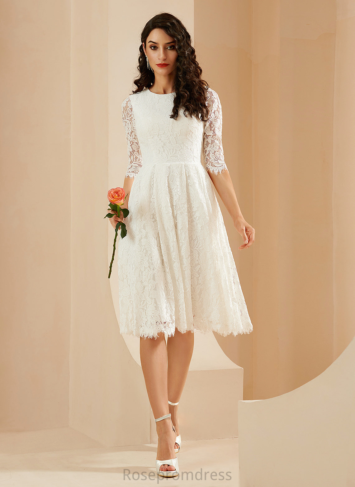 A-Line Knee-Length Dress Wedding Dresses Wedding Karli
