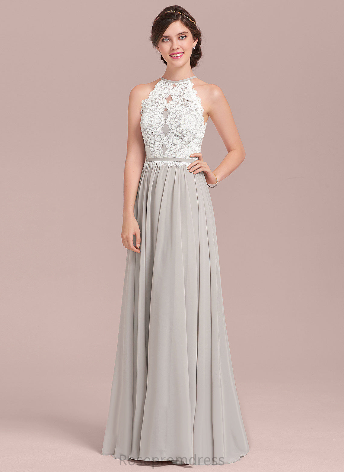 Neckline Length Floor-Length Scoop Straps&Sleeves Silhouette Fabric Lace A-line Haley Natural Waist A-Line/Princess Bridesmaid Dresses