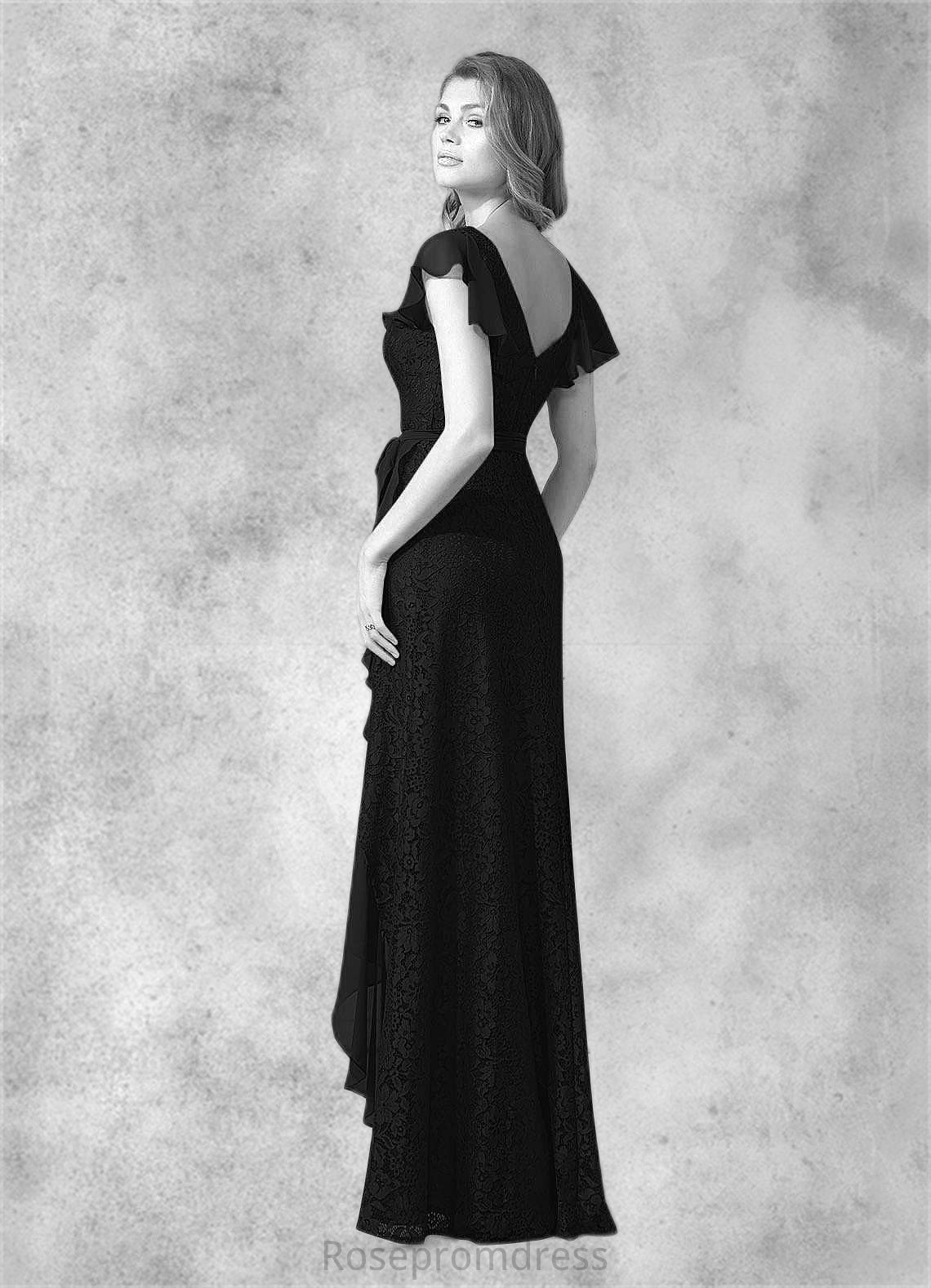 Bella A-Line Lace Asymmetrical Dress SRSP0019852