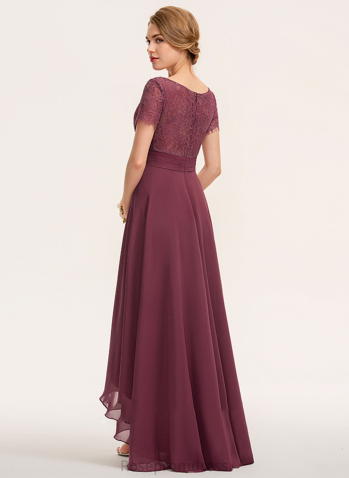 Length Silhouette A-Line Embellishment Neckline Fabric Asymmetrical Ruffle V-neck Luz Floor Length Off The Shoulder Bridesmaid Dresses