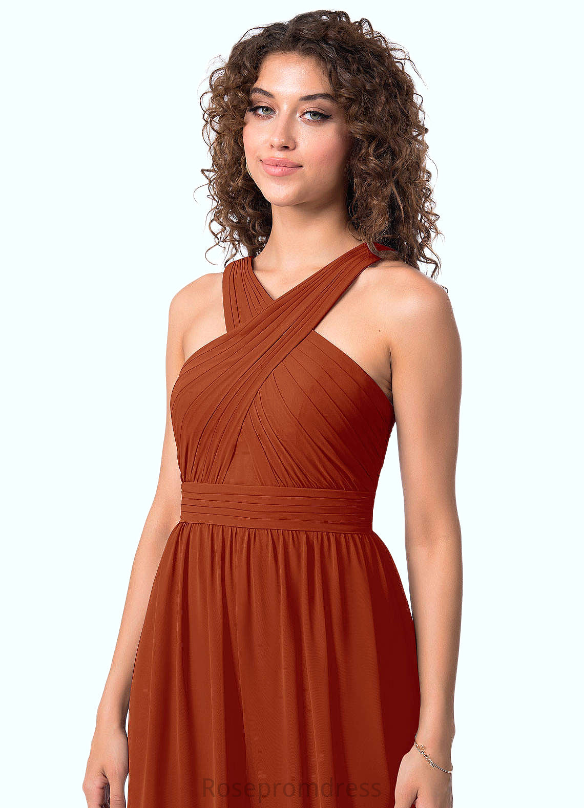 Julie Pleated Chiffon Jumpsuit Paprika Dress SRSP0019654