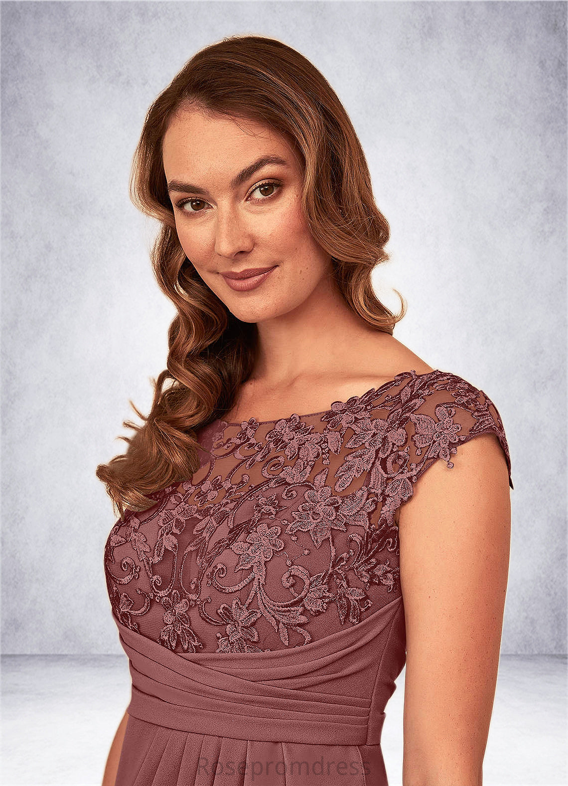 Jacquelyn Mermaid Lace Stretch Crepe Floor-Length Dress SRSP0019898