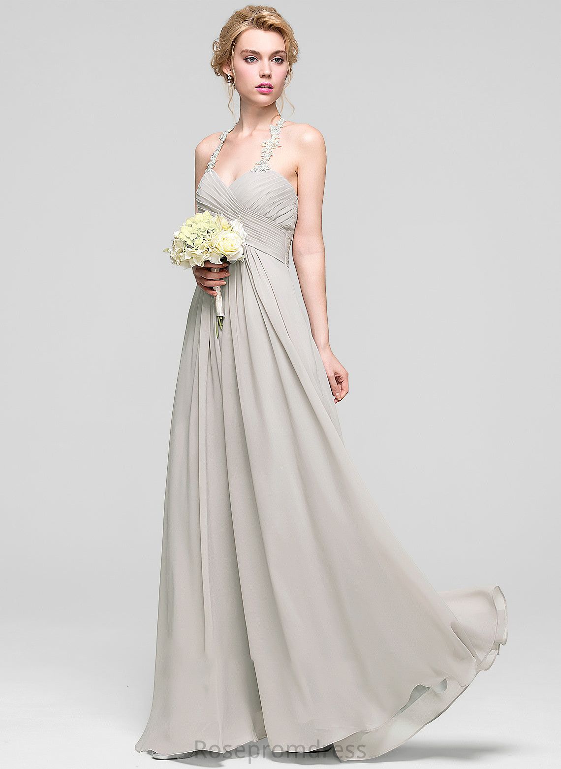 Neckline Fabric Ruffle Embellishment Floor-Length A-Line Sweetheart Silhouette Length Nola Natural Waist Floor Length Bridesmaid Dresses
