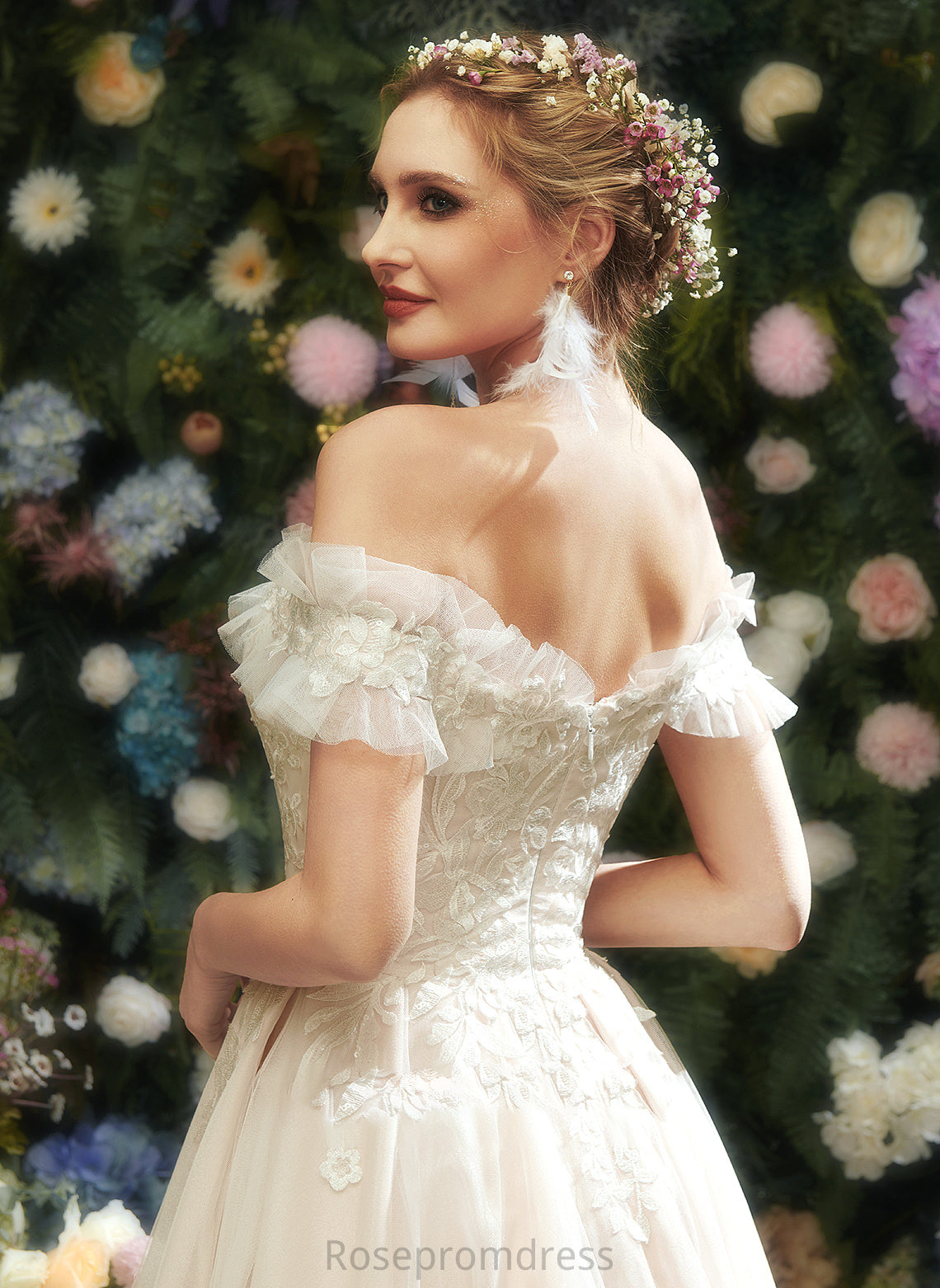A-Line Floor-Length Lace Sweetheart Wedding Dresses Dress Sequins Wedding Alejandra With