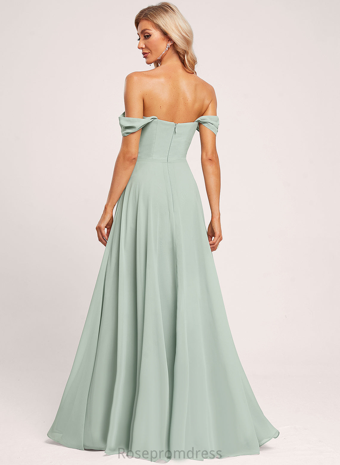 Square Floor-Length Length A-line OfftheShoulder Neckline Straps&Sleeves Silhouette Fabric Peggie Bridesmaid Dresses