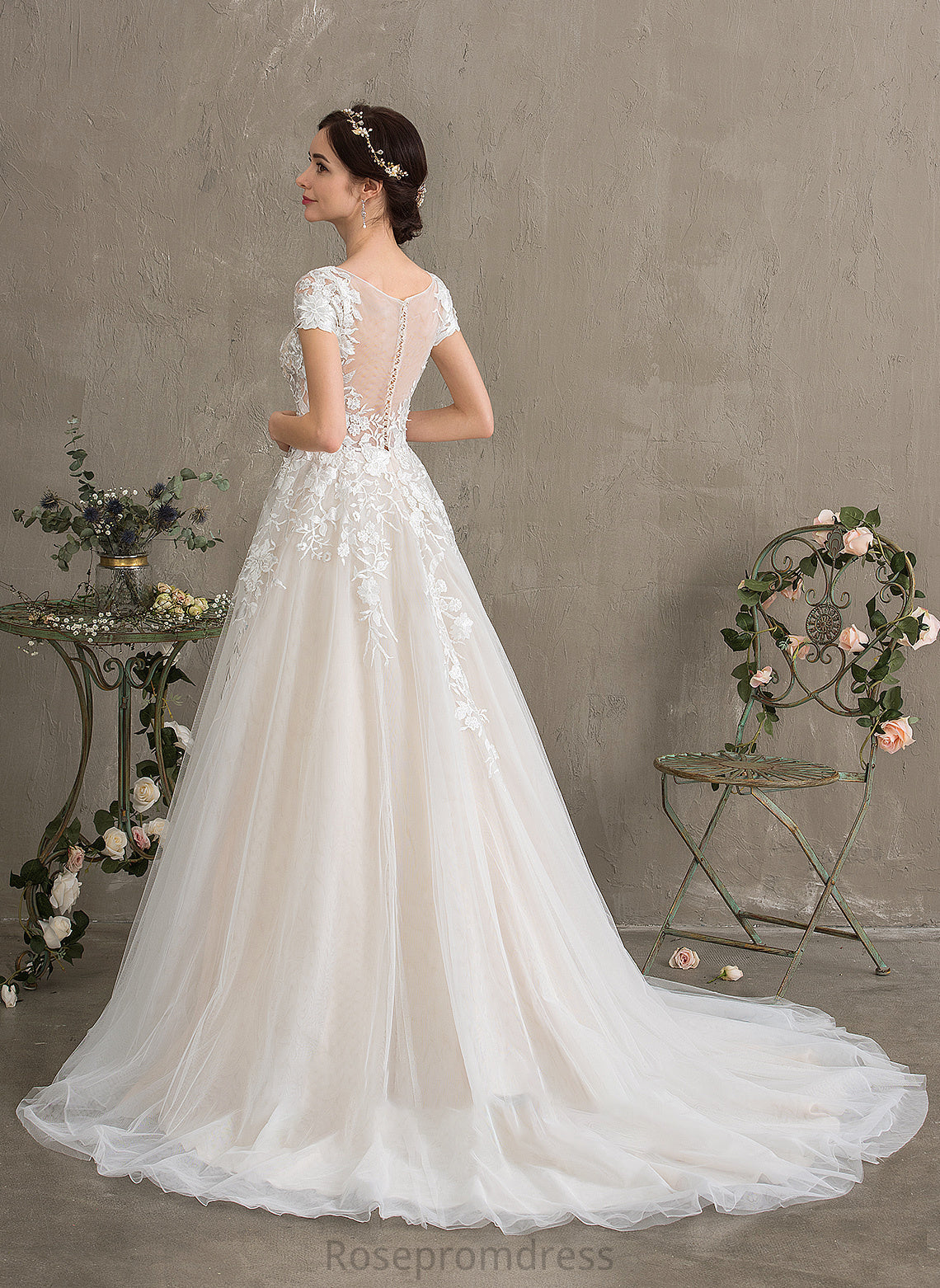 Amira Court Wedding Dresses Ball-Gown/Princess Dress Illusion Tulle Wedding Train
