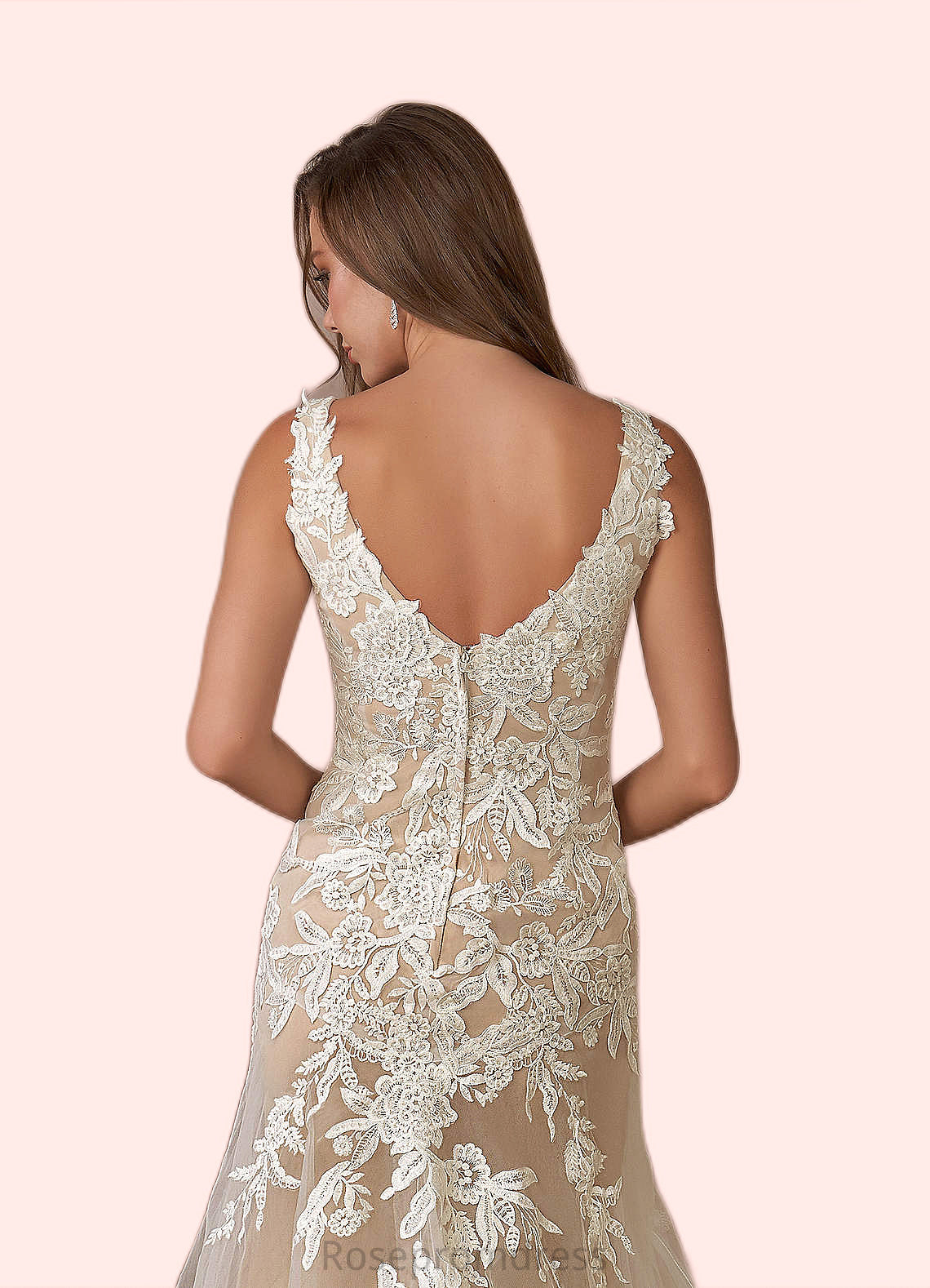 Stephanie A-Line Sequins Tulle Chapel Train Dress SRSP0020116