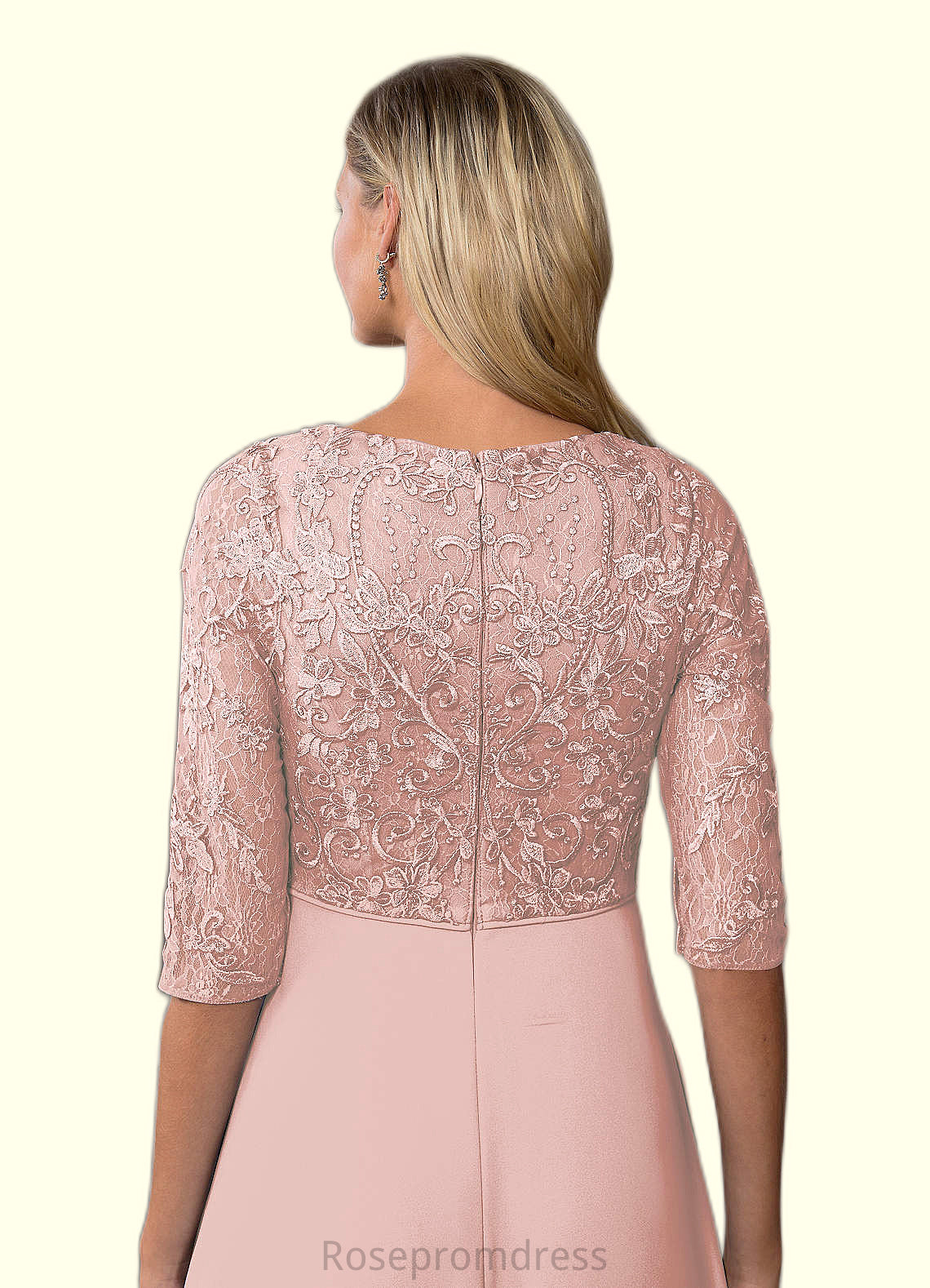 Nan A-Line Lace Stretch Crepe Floor-Length Dress SRSP0019881