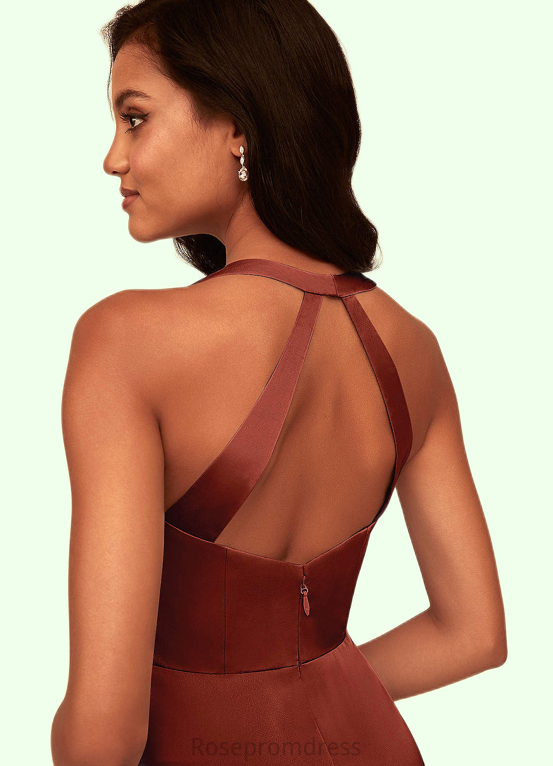 Jazmine A-Line Stretch Satin Floor-Length Dress SRSP0019649
