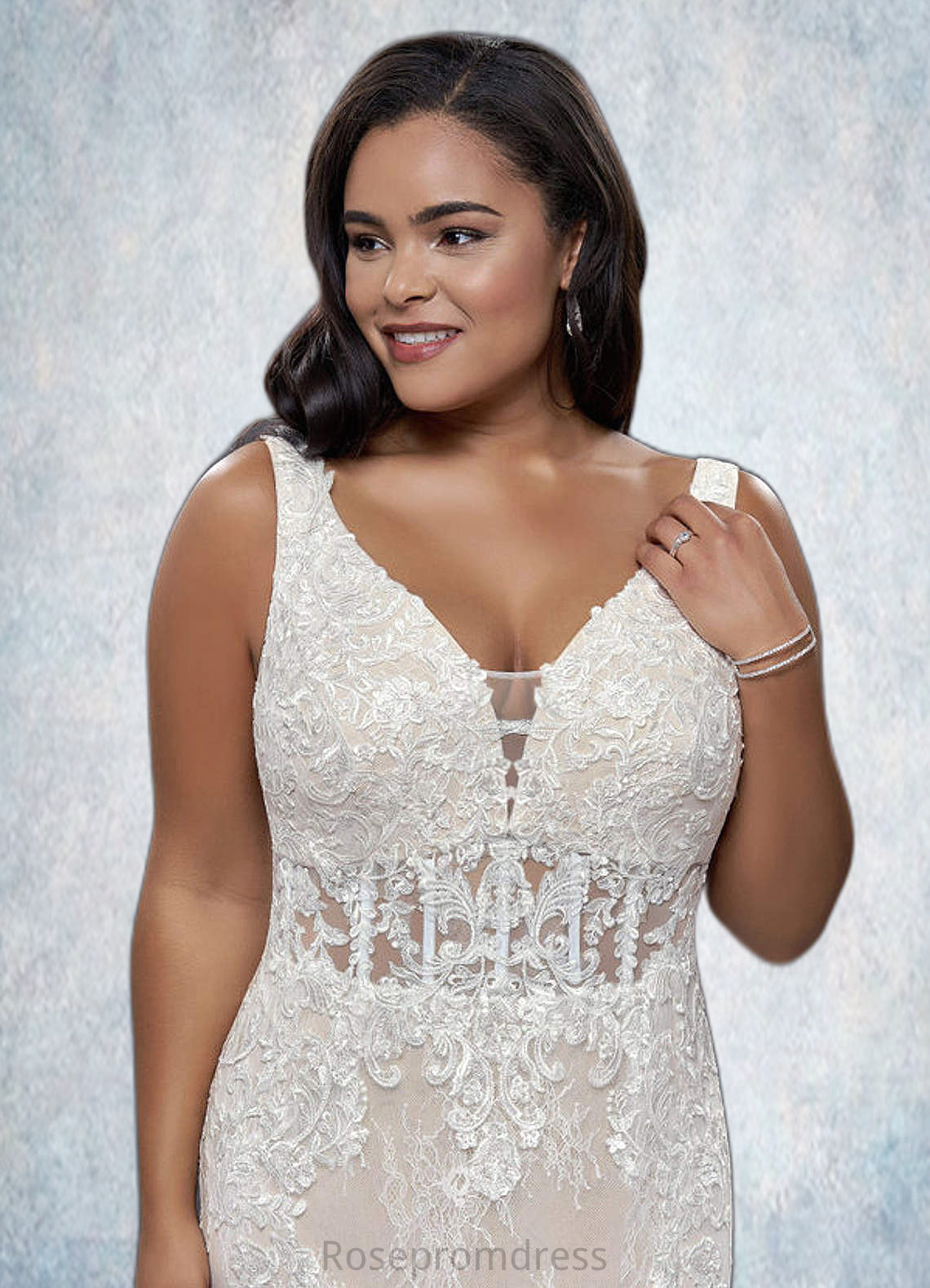 Riley Mermaid Lace Tulle Cathedral Train Dress SRSP0020074