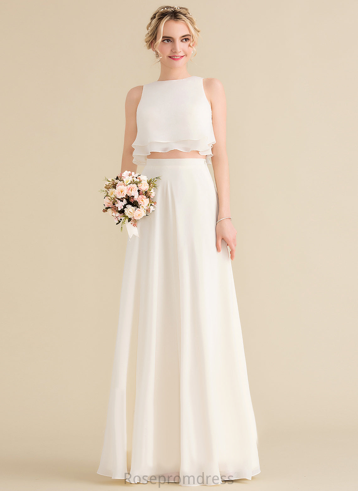 Fabric Straps&Sleeves Floor-Length Neckline A-line Silhouette Length Scoop Edith Floor Length A-Line/Princess Sleeveless Bridesmaid Dresses