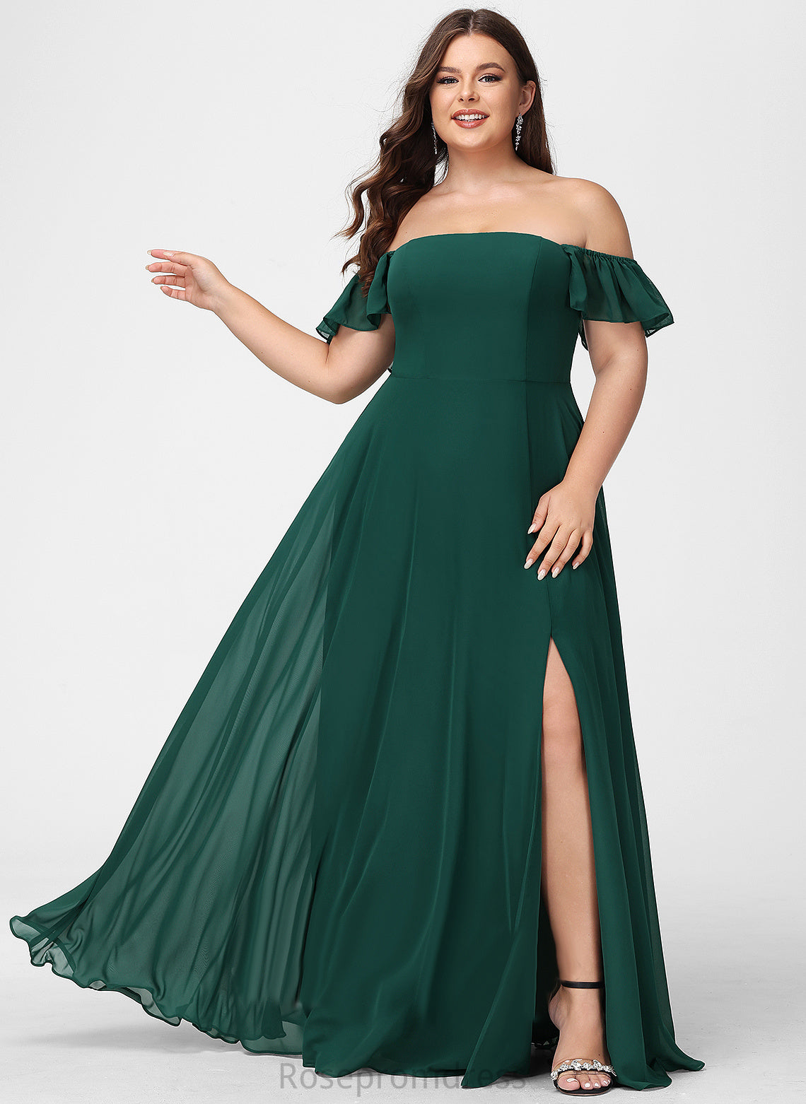 Silhouette Neckline Straps&Sleeves A-line Fabric OfftheShoulder Floor-Length Length Kimberly Floor Length Scoop Sleeveless Bridesmaid Dresses