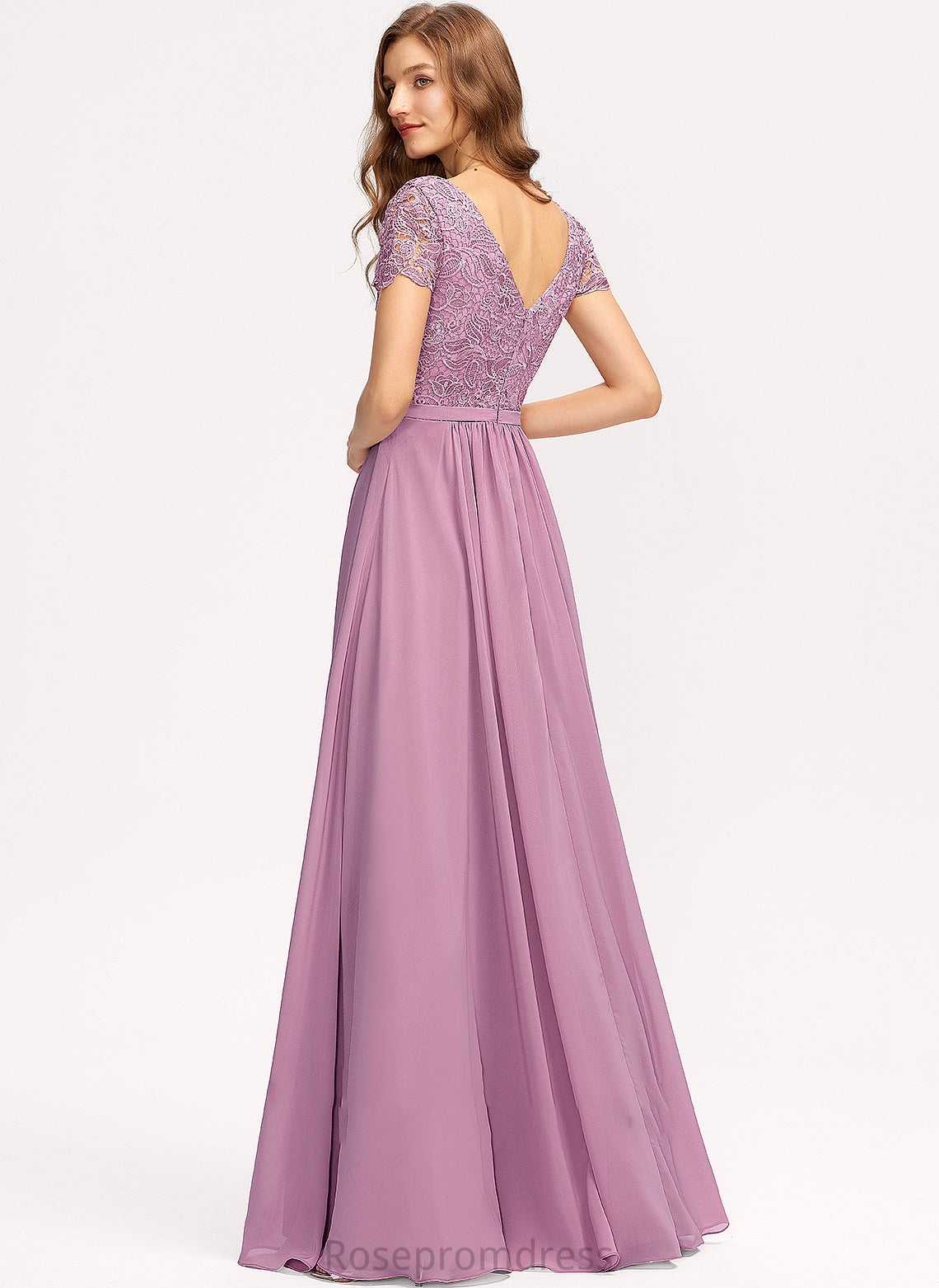 Embellishment Length Neckline Fabric Floor-Length V-neck SplitFront Silhouette A-Line Ida Straps Sleeveless Bridesmaid Dresses