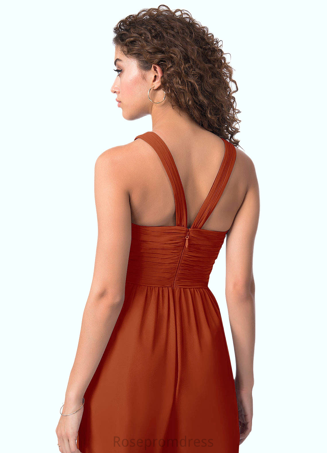 Julie Pleated Chiffon Jumpsuit Paprika Dress SRSP0019654