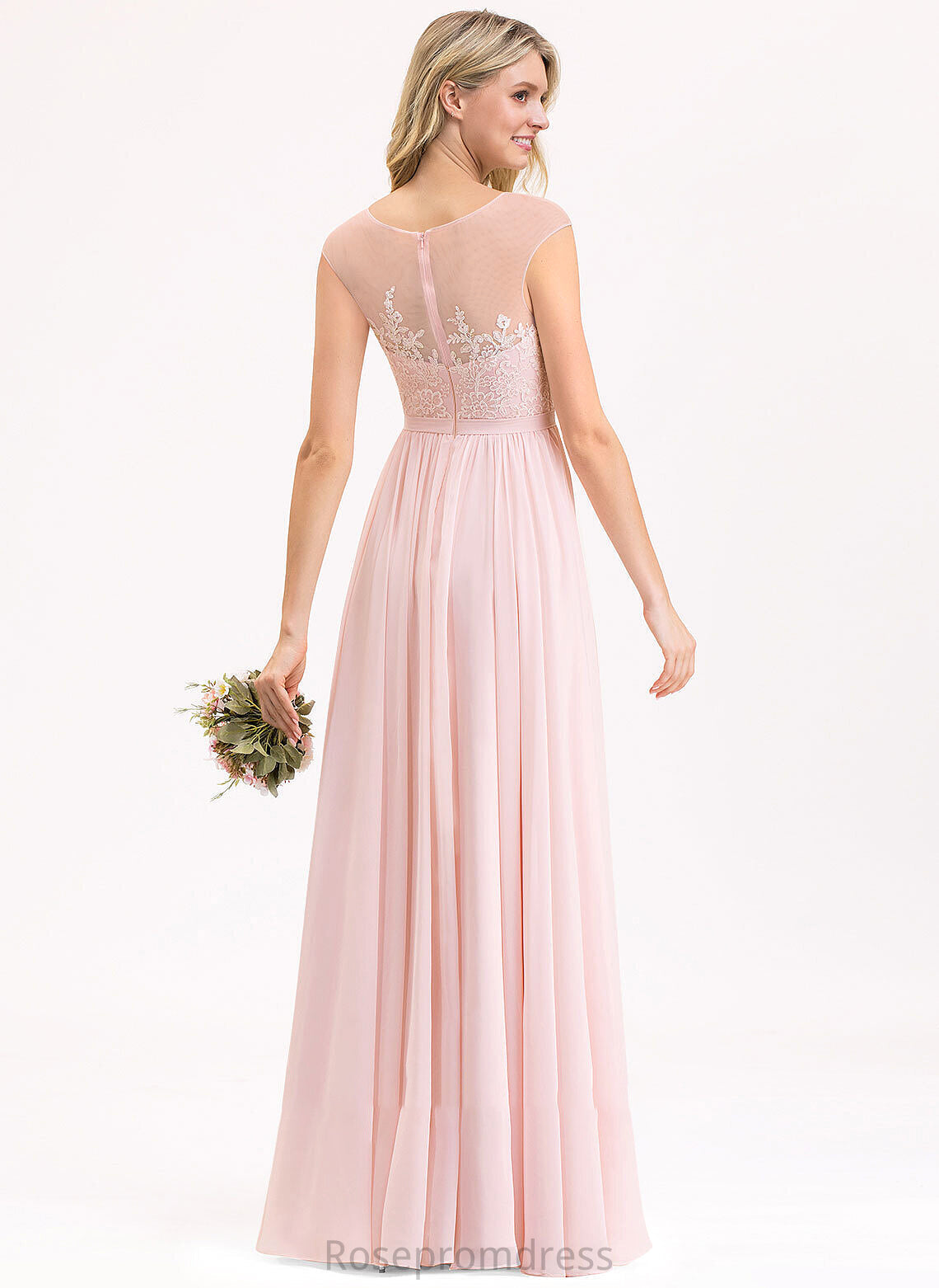 Neckline Fabric Silhouette Floor-Length A-Line Length Embellishment ScoopNeck SplitFront Lillie Bridesmaid Dresses