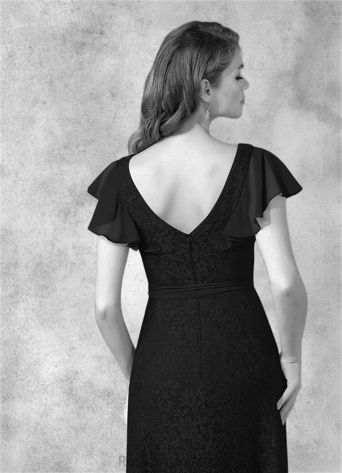 Bella A-Line Lace Asymmetrical Dress SRSP0019852