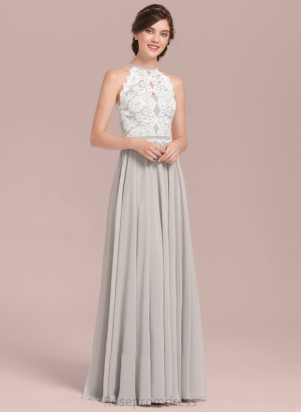 Lace Straps Fabric Floor-Length Neckline Length ScoopNeck Silhouette A-Line Allyson A-Line/Princess Natural Waist Bridesmaid Dresses